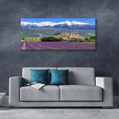 Slika na platnu Travniškega cvetja mountain landscape