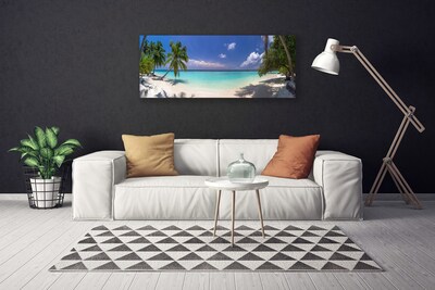 Slika na platnu Seaside palm beach landscape