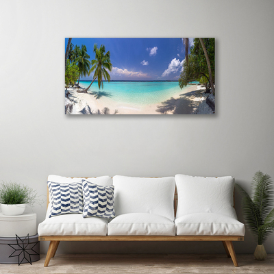 Slika na platnu Seaside palm beach landscape