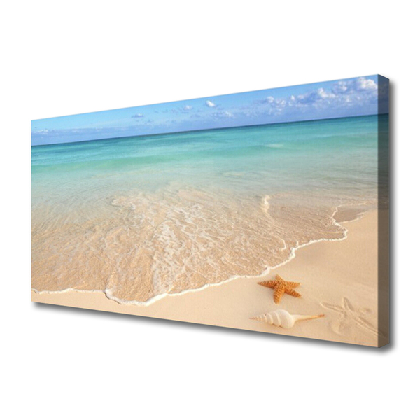 Slika na platnu Starfish beach landscape