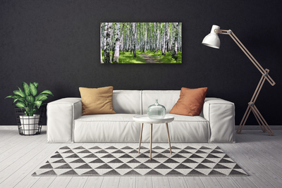 Slika na platnu Gozdna drevesa narava pot