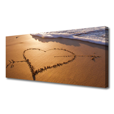 Slika na platnu Sea beach heart art