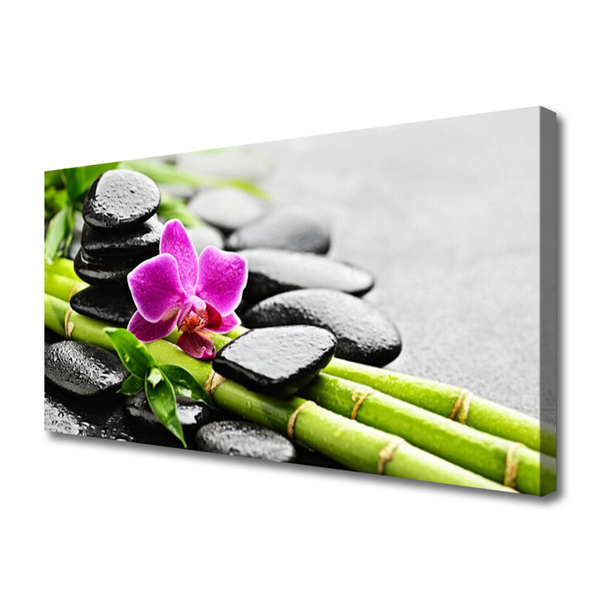 Slika na platnu Flower bamboo stones art