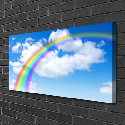 Slika na platnu Rainbow sky oblaki narava