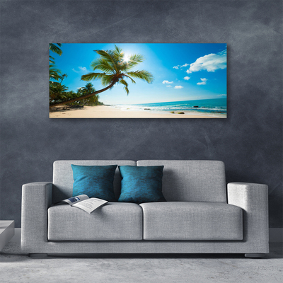 Slika na platnu Palm tree beach landscape