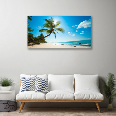 Slika na platnu Palm tree beach landscape