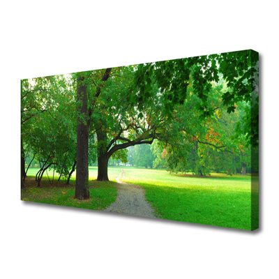 Slika na platnu Drevesa narava poti