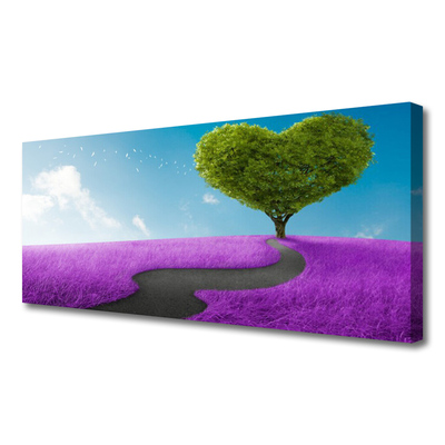 Slika na platnu Drevo travnik narava poti