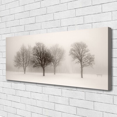 Slika na platnu Sneg landscape drevesa