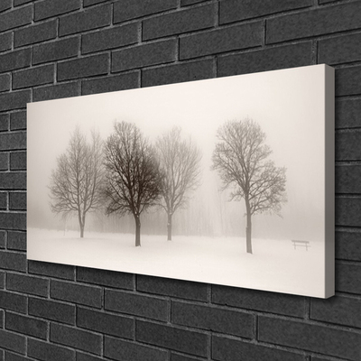 Slika na platnu Sneg landscape drevesa