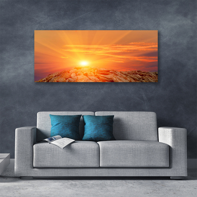 Slika na platnu Sun sky mountain landscape
