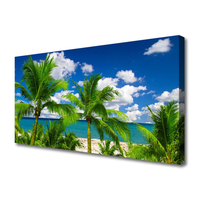 Slika na platnu Morje palm trees landscape