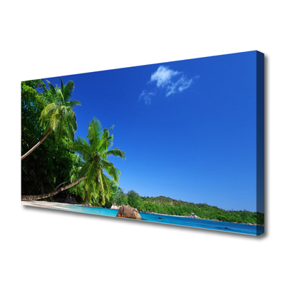 Slika na platnu Palm trees beach landscape