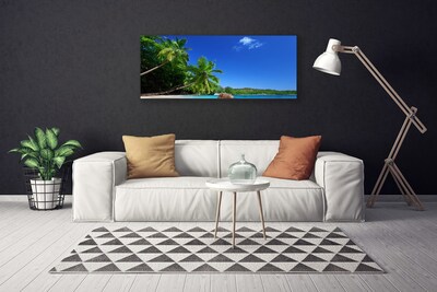 Slika na platnu Palm trees beach landscape