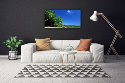 Slika na platnu Palm trees beach landscape