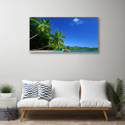 Slika na platnu Palm trees beach landscape