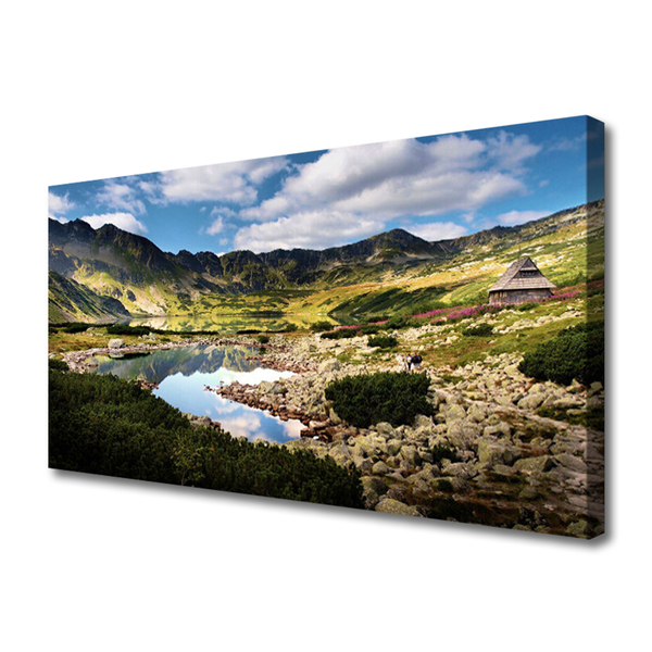 Slika na platnu Mountain lake landscape