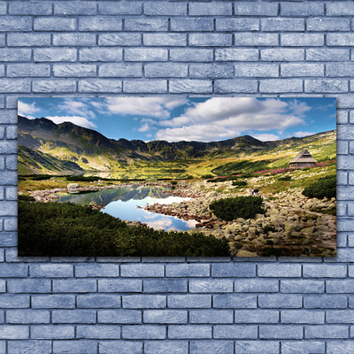 Slika na platnu Mountain lake landscape