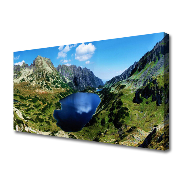 Slika na platnu Mountain lake landscape