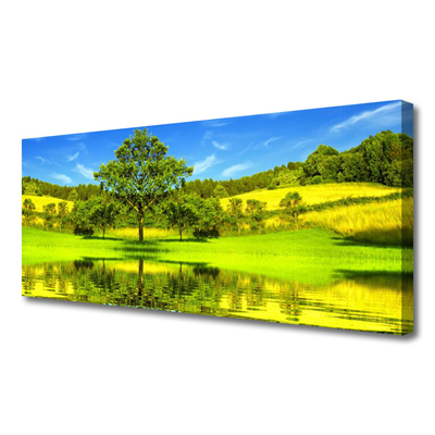 Slika na platnu Drevo travnik narava