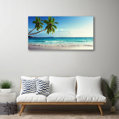 Slika na platnu Seaside palm beach landscape