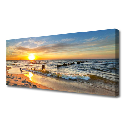 Slika na platnu Sea sunset beach