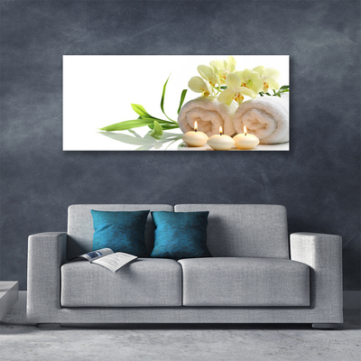 Slika na platnu Spa brisače sveče orhideja