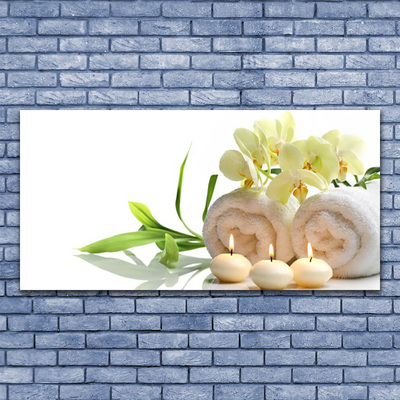 Slika na platnu Spa brisače sveče orhideja