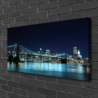 Slika na platnu Bridge mesto arhitektura night