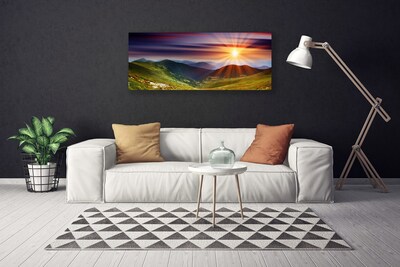 Slika na platnu Sunset mountain landscape