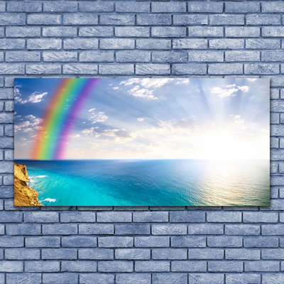 Slika na platnu Rainbow morje krajina nas