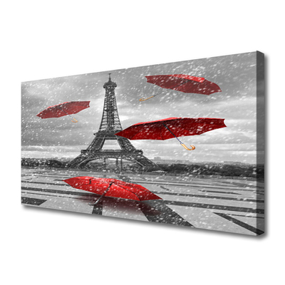 Slika na platnu Eifflov stolp v parizu umbrella