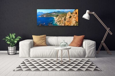 Slika na platnu Sea cliff coast mountains