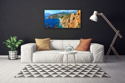 Slika na platnu Sea cliff coast mountains