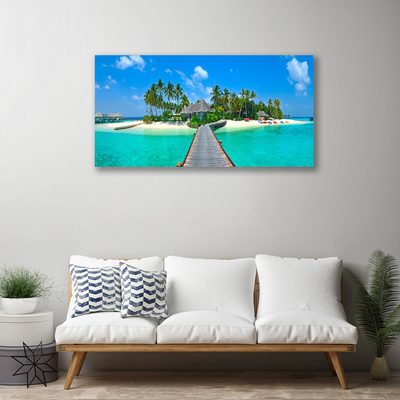 Slika na platnu Tropical palm beach