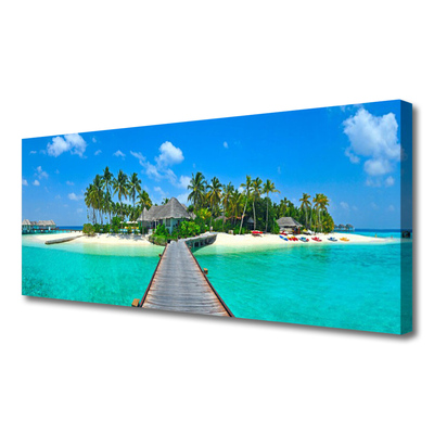 Slika na platnu Tropical palm beach