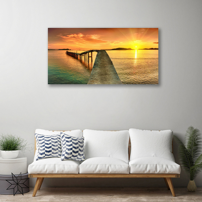 Slika na platnu Sun landscape morje most