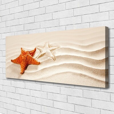 Slika na platnu Morske zvezde na peščeni plaži
