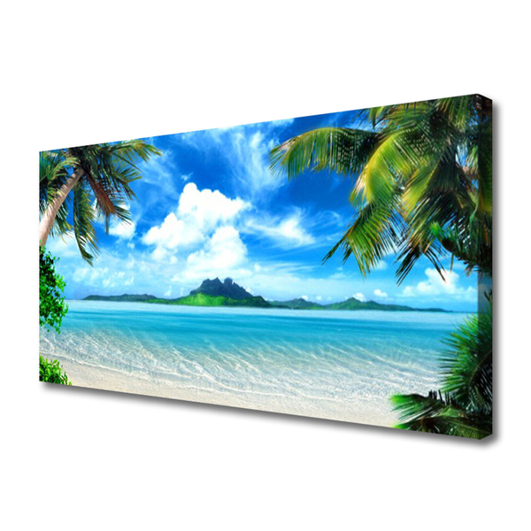 Slika na platnu Tropical palma sea island