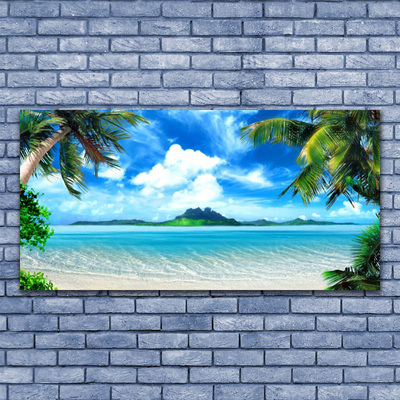 Slika na platnu Tropical palma sea island