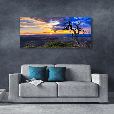 Slika na platnu Drevo sunset