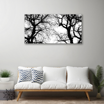 Slika na platnu Drevesa narava black and white