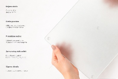 Zaščita za kuhinjski pult v pravokotni polprosojni izvedbi