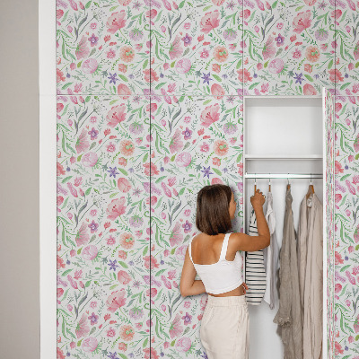 Samolepilna tapeta za pohištvo Pastelna flora