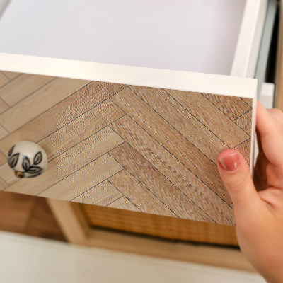 Samolepilna folija za pohištvo Lesena ribja kost