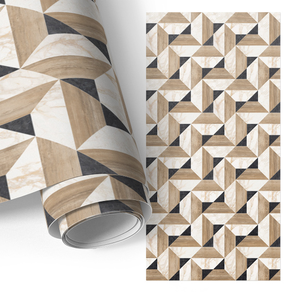 Samolepilna tapeta za pohištvo Les z marmorjem