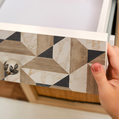 Samolepilna tapeta za pohištvo Les z marmorjem