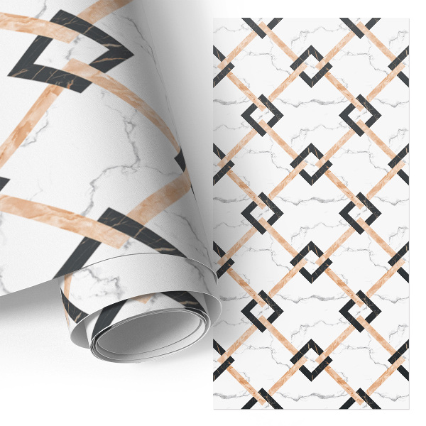 Samolepilna tapeta za pohištvo Pletenica na marmorju