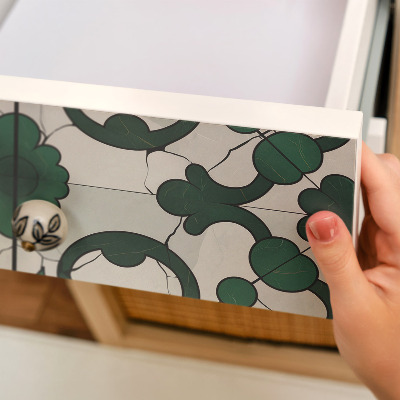 Samolepilna tapeta za pohištvo Zeleni okraski