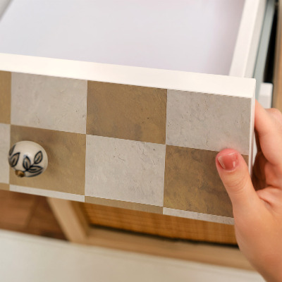 Pohištvena folija Gorčična šahovnica